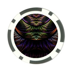 Fractal Colorful Pattern Fantasy Poker Chip Card Guard (10 Pack) by Wegoenart