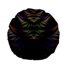 Fractal Colorful Pattern Fantasy Standard 15  Premium Flano Round Cushions by Wegoenart