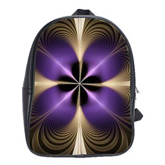 Fractal Glow Flowing Fantasy School Bag (large) by Wegoenart