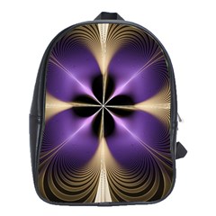 Fractal Glow Flowing Fantasy School Bag (xl) by Wegoenart