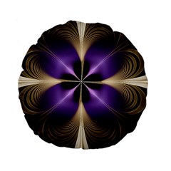 Fractal Glow Flowing Fantasy Standard 15  Premium Flano Round Cushions by Wegoenart