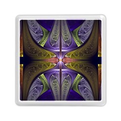 Fractal Blue Tin Pattern Texture Memory Card Reader (square) by Wegoenart