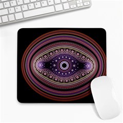 Fractal Pink Eye Fantasy Pattern Large Mousepads by Wegoenart