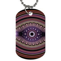 Fractal Pink Eye Fantasy Pattern Dog Tag (one Side) by Wegoenart