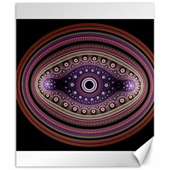 Fractal Pink Eye Fantasy Pattern Canvas 8  X 10  by Wegoenart