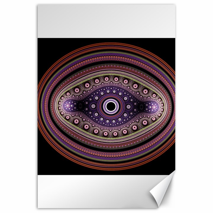 Fractal Pink Eye Fantasy Pattern Canvas 20  x 30 