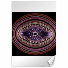 Fractal Pink Eye Fantasy Pattern Canvas 24  X 36  by Wegoenart