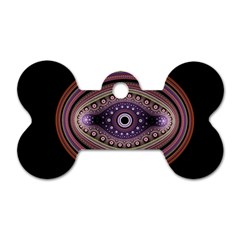 Fractal Pink Eye Fantasy Pattern Dog Tag Bone (one Side) by Wegoenart