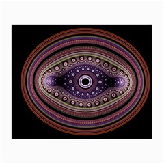 Fractal Pink Eye Fantasy Pattern Small Glasses Cloth (2-side) by Wegoenart