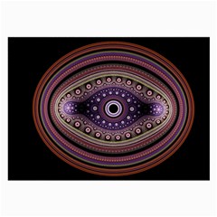 Fractal Pink Eye Fantasy Pattern Large Glasses Cloth (2-side) by Wegoenart