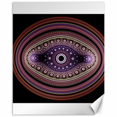 Fractal Pink Eye Fantasy Pattern Canvas 11  X 14  by Wegoenart