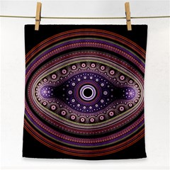 Fractal Pink Eye Fantasy Pattern Face Towel by Wegoenart