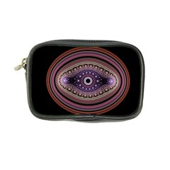 Fractal Pink Eye Fantasy Pattern Coin Purse by Wegoenart