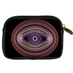 Fractal Pink Eye Fantasy Pattern Digital Camera Leather Case Back