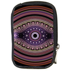 Fractal Pink Eye Fantasy Pattern Compact Camera Leather Case by Wegoenart