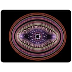 Fractal Pink Eye Fantasy Pattern Fleece Blanket (large) 