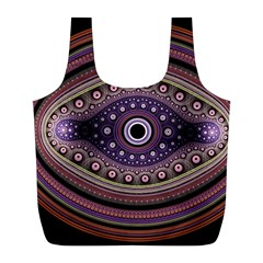 Fractal Pink Eye Fantasy Pattern Full Print Recycle Bag (l) by Wegoenart