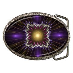 Fractal Rays Geometry Space Glow Belt Buckles by Wegoenart