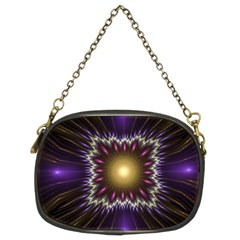 Fractal Rays Geometry Space Glow Chain Purse (two Sides) by Wegoenart