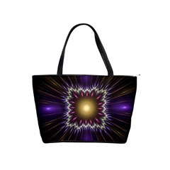 Fractal Rays Geometry Space Glow Classic Shoulder Handbag by Wegoenart