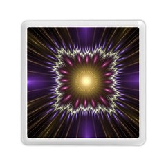 Fractal Rays Geometry Space Glow Memory Card Reader (square) by Wegoenart