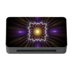 Fractal Rays Geometry Space Glow Memory Card Reader With Cf by Wegoenart