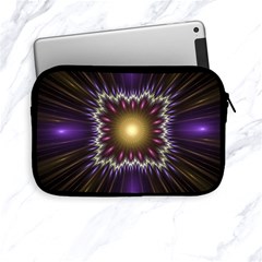 Fractal Rays Geometry Space Glow Apple Ipad Mini Zipper Cases by Wegoenart