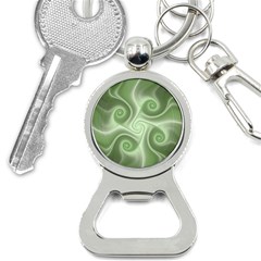 Fractal Green White St Patricks Day Bottle Opener Key Chains by Wegoenart