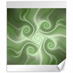 Fractal Green White St Patricks Day Canvas 8  X 10  by Wegoenart