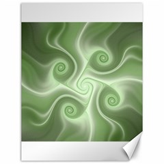 Fractal Green White St Patricks Day Canvas 12  X 16  by Wegoenart