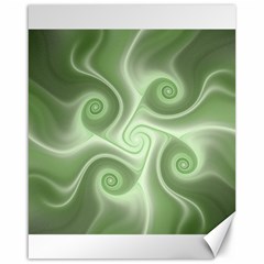 Fractal Green White St Patricks Day Canvas 16  X 20  by Wegoenart