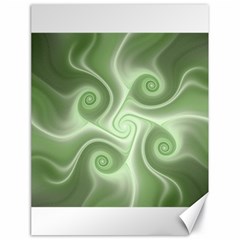 Fractal Green White St Patricks Day Canvas 18  X 24  by Wegoenart