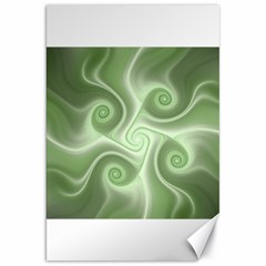 Fractal Green White St Patricks Day Canvas 20  X 30  by Wegoenart