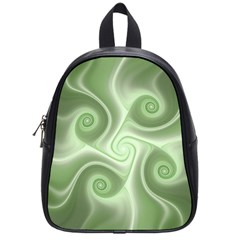 Fractal Green White St Patricks Day School Bag (small) by Wegoenart