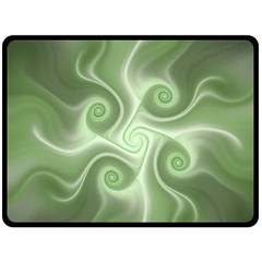 Fractal Green White St Patricks Day Fleece Blanket (large) 