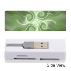 Fractal Green White St Patricks Day Memory Card Reader (stick) by Wegoenart