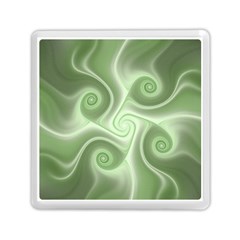 Fractal Green White St Patricks Day Memory Card Reader (square) by Wegoenart