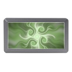 Fractal Green White St Patricks Day Memory Card Reader (mini) by Wegoenart