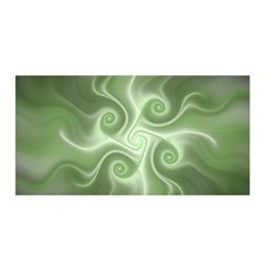 Fractal Green White St Patricks Day Satin Wrap by Wegoenart