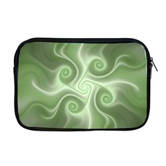 Fractal Green White St Patricks Day Apple Macbook Pro 17  Zipper Case by Wegoenart