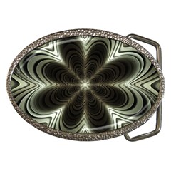 Fractal Silver Waves Texture Belt Buckles by Wegoenart