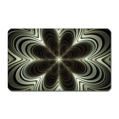 Fractal Silver Waves Texture Magnet (rectangular) by Wegoenart