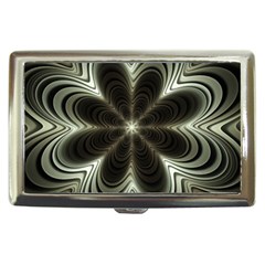 Fractal Silver Waves Texture Cigarette Money Case by Wegoenart