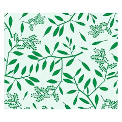 Leaves Foliage Green Wallpaper Double Sided Flano Blanket (small)  by Wegoenart