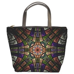 Fractal Detail Elements Pattern Bucket Bag by Wegoenart