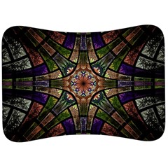 Fractal Detail Elements Pattern Velour Seat Head Rest Cushion by Wegoenart