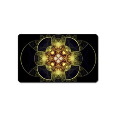 Fractal Yellow Gold Decorative Magnet (name Card) by Wegoenart