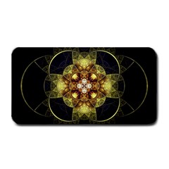 Fractal Yellow Gold Decorative Medium Bar Mats by Wegoenart