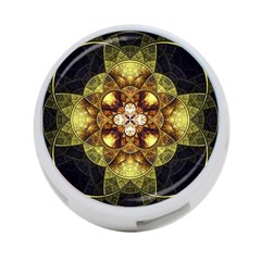 Fractal Yellow Gold Decorative 4-port Usb Hub (two Sides) by Wegoenart