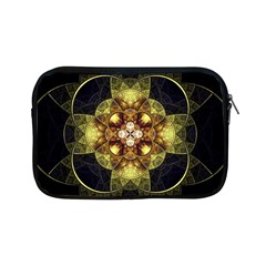 Fractal Yellow Gold Decorative Apple Ipad Mini Zipper Cases by Wegoenart